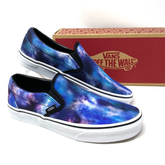 VANS Classic Slip-On Galaxy Blue White Canvas Sneakers Men's Size VN0A33TBG4F - Picture 9 of 11